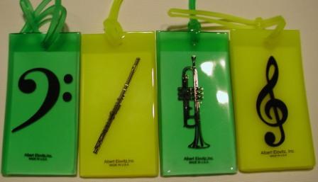 Bass Clef, Flute, Trumpet, and Treble Clef Luggage Tags